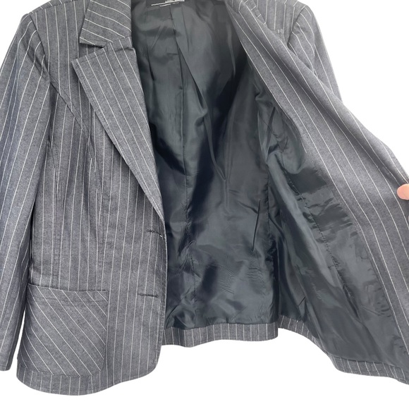 Will Smith Pinstripe Two Piece Suit Gray Size 10 - Picture 8 of 16